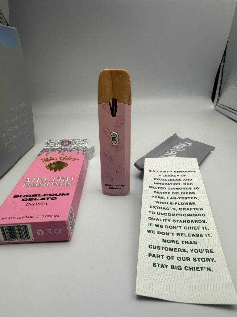 big chief melted diamonds 2g disposable on the go