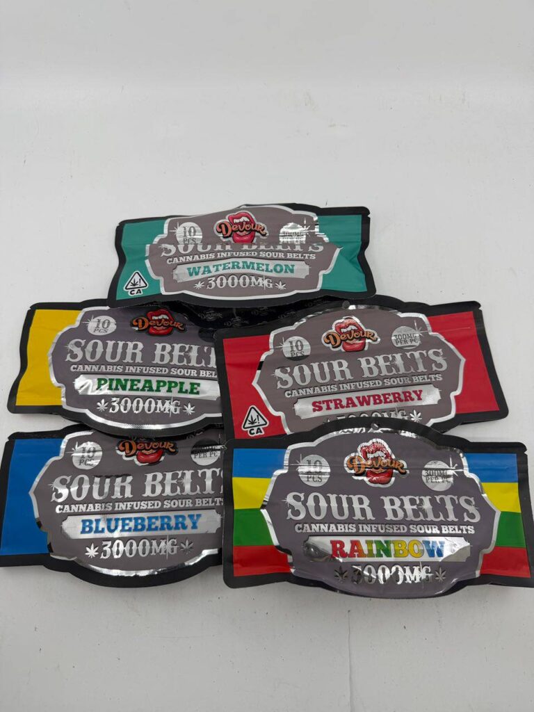 devour sour belts 300mg cannabis infused